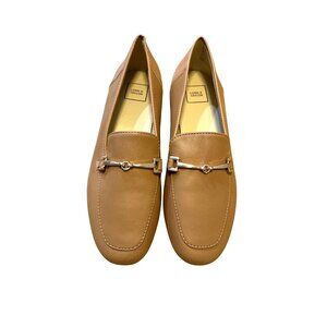 Lord & Taylor Tan Leather Bit Loafers For Women Size 9.5 New Without Box